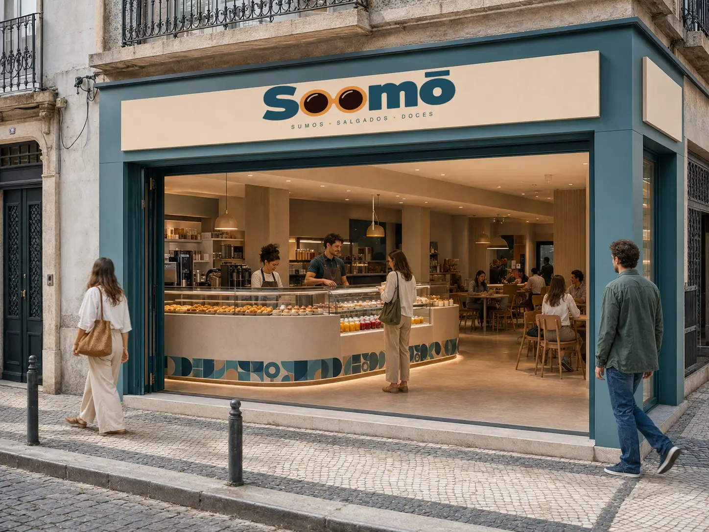 Conceito visual de uma loja de rua Soomō